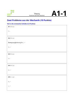 IPhO 2016 - Theory - Two Problems in Mechanics