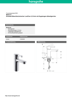 http://www.hansgrohe.de Metris S Einhebel