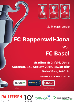 Offizielles Matchplakat - FC Rapperswil-Jona