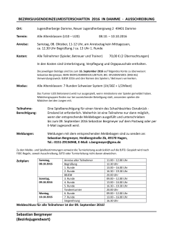 Ausschreibung - Schachbezirk Osnabrück