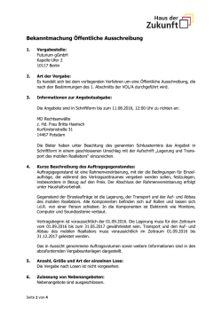 Lagerung, Transport und Auf- und Abbau des