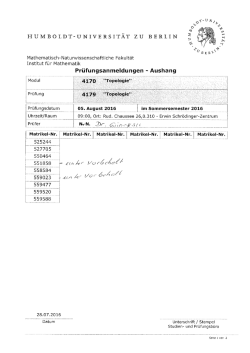 Dr. B. G&uuml;neysu, Pr&uuml;fung am 05.08.2016