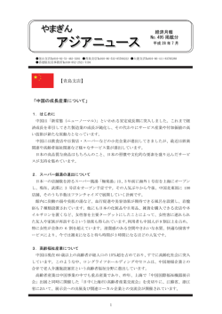 中国の成長産業について