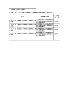 発注機関 中部地方整備局 発注案件の概要 公告予定 時 期 三重県朝日