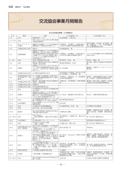 交流協会事業月間報告