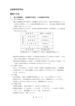 言語教育研究科 履修の方法