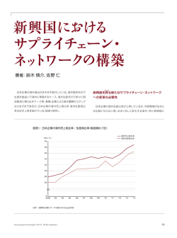 新興国におけるサプライチェーン・ネットワークの構築 - Strategy