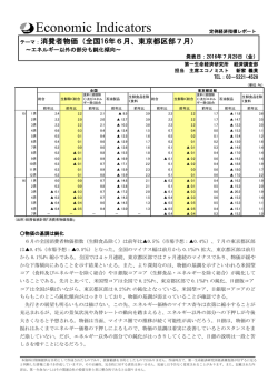 Economic Indicators 定例経済指標レポート