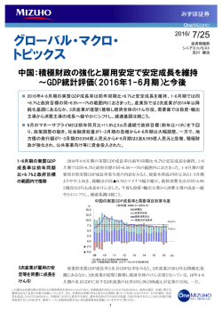 （2016年1-6月期）と今後 （PDF/968KB