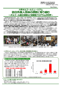 六甲オルゴールミュージアム 訪日外国人団体の誘致に取り組む