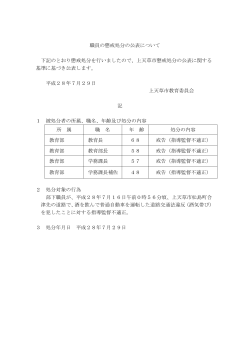 懲戒処分(平成28年7月29日付)(PDF 約106KB)