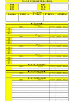 学年(年) 段位(段) 体重