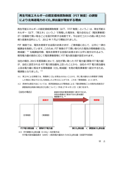 再生可能エネルギーの固定価格買取制度（FIT 制度）の