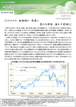 マーケットの見方（No.106）を掲載しました。