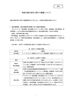 制度文書の改定に関する審議について - J