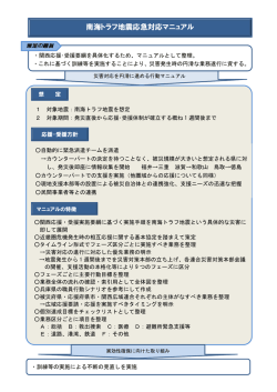 マニュアル概要 - 関西広域連合