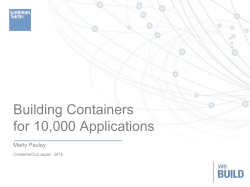Building Containers for 10000 Applications