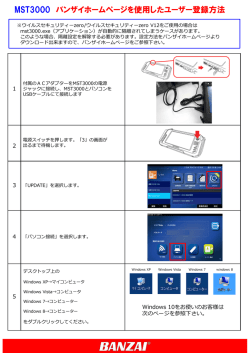 MST3000 バンザイホームページを使用したユーザー登録方法