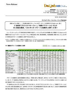 詳しいレポートはコチラ &rarr; 2016年6月度グローバル転職求人倍率