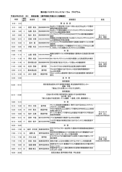 ポスター 当日詳細 プログラム