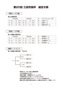 第20回三田市長旗杯大会(PDFタイプ）がダウンロードできるようになり