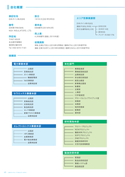 会社概要 - 日本ガイシ株式会社