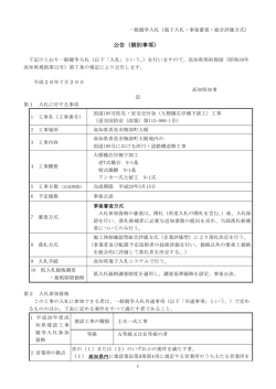 公告（個別事項）