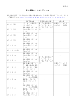 別紙6 競技体験エリアスケジュール