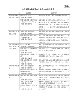 資料2 特定機関の確認項目（PDF形式：184KB）