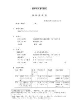 証拠説明書の見本（PDF：72KB）