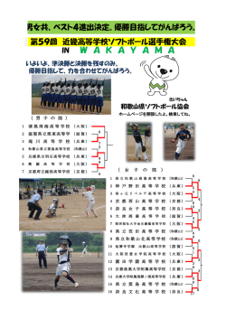 プレーの様子 - 和歌山県ソフトボール協会