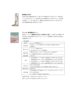マンション管理組合ローン 直結給水方式