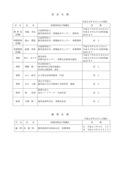 役 員 名 簿 顧 問 名 簿 - 公益財団法人鹿児島県住宅・建築総合センター