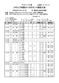 JPカップ四国2016Ⅳダンス競技大会