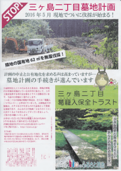 三ヶ島墓地計画に関する報告