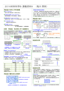 回復と再結晶2（再結晶と集合組織）