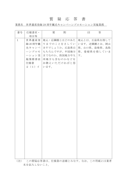 質 疑 応 答 書