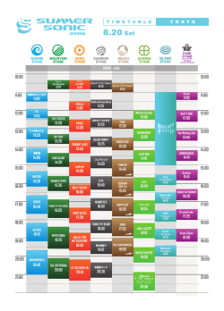 PDF版タイムテーブルを表示 - SUMMER SONIC 2016
