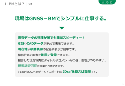 現場はGNSS－BMでシンプルに仕事する。