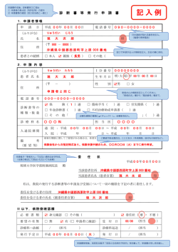 記入例 - 琉球大学医学部附属病院