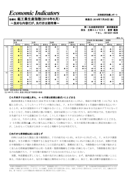 Economic Indicators_ 定例経済指標レポート