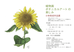 植物画 ボタニカルアートの 楽しみ