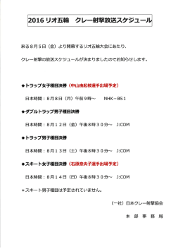印刷はこちら - 日本クレー射撃協会