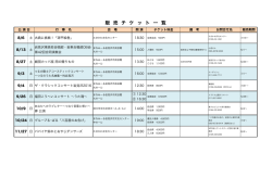 販 売 チ ケ ッ ト 一 覧 - まなみーる 岩見沢市民会館・文化センター