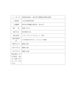 工 事 名 粟津温泉地区 都市再生整備計画策定業務 工事場所 小松市