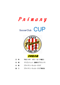 H28年フ゜ライマリーカッフ゜3年生大会