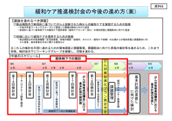 資料8 緩和ケア推進検討会の今後の進め方 （案）（PDF：117KB）