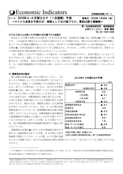 Economic Indicators 定例経済指標レポート