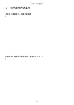 7．競争均衡の効率性 - So-net