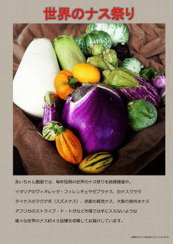 世界のナス祭り～絶賛収獲中